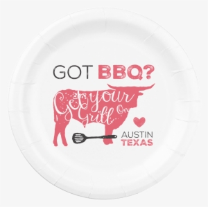 Bbq-themed Paper Plates - Erhaltene Grillen? Erhalten Sie Ihren Grill Auf Tragetasche