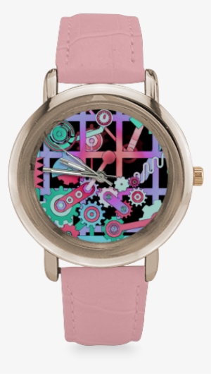 Cogs And Wheels Women - Manx Women's Rose Gold Leather Strap Watch