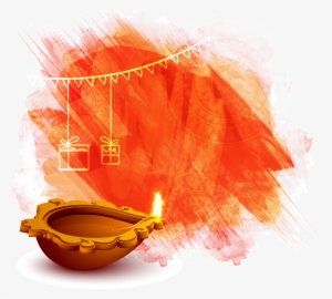 Diwali Diya Wish Illustration - Diwali Png Background Png