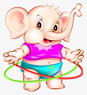 Clip Art - Funny Elephant Clipart
