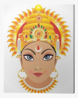 Draw Face Of Durga Maa