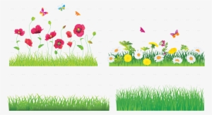 Grass And Flower Set - Png Grass And Flowers
