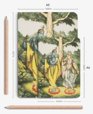 Dailyobjects Indian Mythology Radha Krishna A5 Notebook - Tree