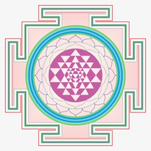 Sri Yantra Lakshmi Chakra Mandala - Red Sri Yantra