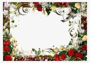 Transparent Flowers Gallery Yopriceville - Flowers Photo Frames Png