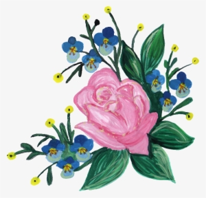 Painted Flower Png Picture Transparent Library - Flower