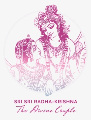 Radha Krishna Circle - Krishna Radha Lines Art