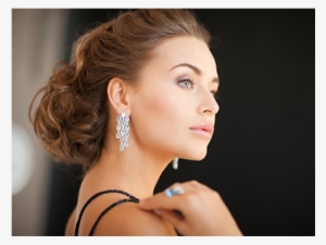 Jewelry Repair Lakeland Fl - Female Wearing Diamond Earrings