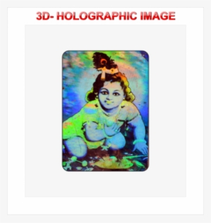 Hologram Stickers Bal Krishna 22mm X 33mm Rounded Corner - Joker