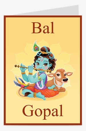 Bal Gopal Greeting Card - Wall Stickers Lord Krishna