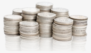 Silver Coins Transparent Png - Silver Coins Stacks Png