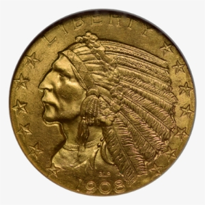 $5 Indian Gold Half Eagles - Gold