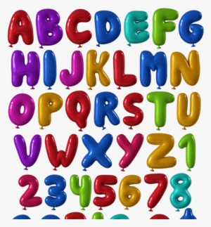 Svg Freeuse Stock Balloons Birthday Cards - Red Colour Letter Balloons