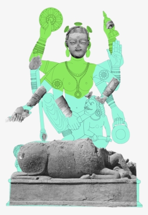 Hypothetical Reconstruction Of The Durga Sculpture - Illustration