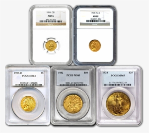 5 Piece Certified Indian Set - アンティークコイン アメリカ 2.5ドル金貨 1838 1/2 Ngc Au55 クラシックヘッド