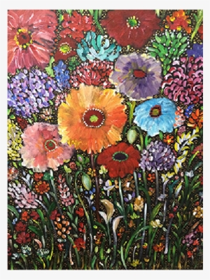 Tuscan Landscape Number One Acrylic 8 X - Poppy