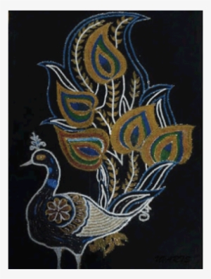 Nib Painting- Peacock - Picture Frame