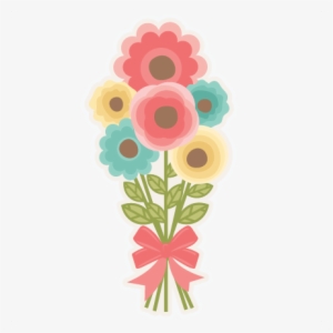 Flower Bouquet Svg Scrapbook Cut File Cute Clipart - Bouquet Cute Png