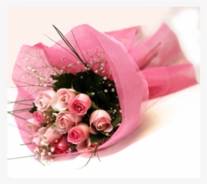 Pink Roses Bouquet - Flowers For Valentines Png