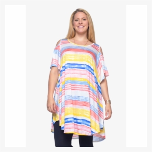 Women's Plus Size Open Shoulder Top Shirt