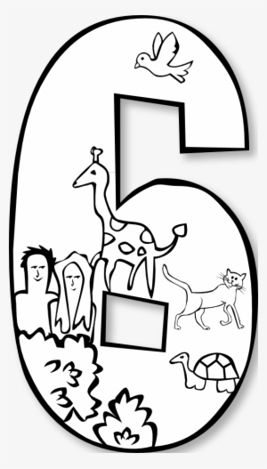 Creation Day 6 Number Ge 1 Black White Line Art Svg - Sixth Day Of Creation Coloring Page