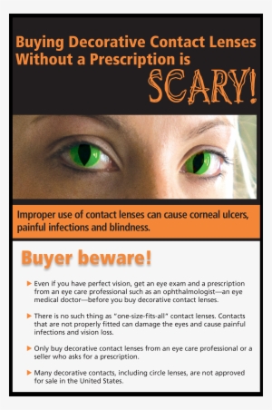 So Be Safe And Think Before You Put Anything In Your - Contact Lens Damage