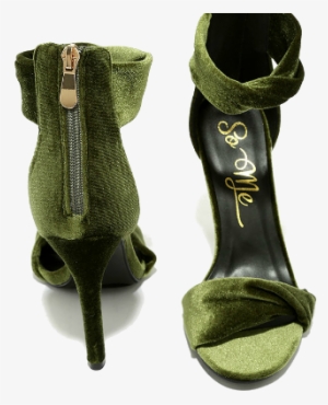 Impress Me Green Velvet Ankle Strap Heels - Ankle