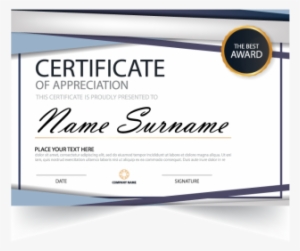 Elegance Horizontal Certificate With Vector Illustration, - Customizable Certificate Of Appreciation Templates