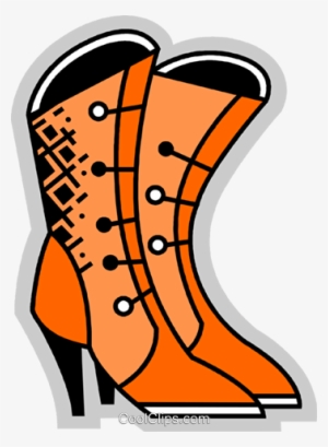 Ladies Boots Royalty Free Vector Clip Art Illustration - Ladies Boots Clipart