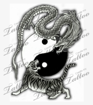 Yin Yang Dragon And Tiger Tattoo