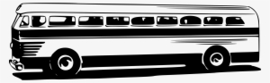 Retro Clipart Bus - Bus Black & White Png