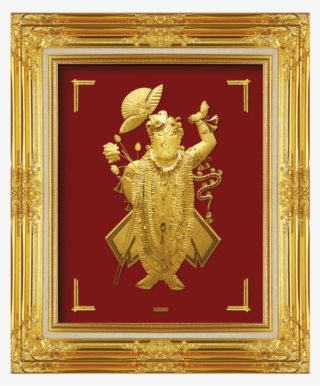 A3 Shrinathji - Odishabazaar Ganesha 24karat Pure Gold Sheet Artwork