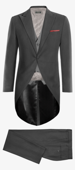 Grey Morning Coat With Grey Waistcoat - Morning Dress