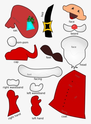 Claus Handicraft Sheet Big Image Png - Face Of Santa Cliparts Png