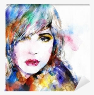 Beautiful Woman Face - Woman Face Watercolor