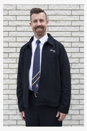 Navy 2-stripe Tie With Crest - Window At Night