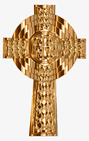 Golden Celtic Cross Clip Free Download - Christian Cross