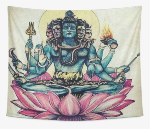 Hindu God Shiva Divine Masculine In Lotus Spiritual - Mahadeva