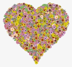 Flower Heart Png Transparent Image - Heart And Flower Png