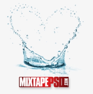 Water Heart 2 - Splash Of Water Png