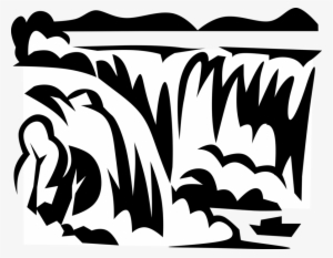 Vector Illustration Of Niagara Falls Waterfalls Straddle