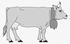 Gray Cow Side View Png Clip Art