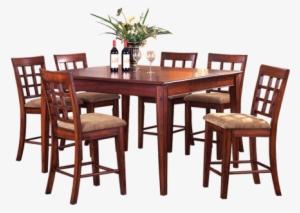 Furniture Table And Chairs Png - 8 Pcs. Hawthorne Counter Height Dining Set In Warm