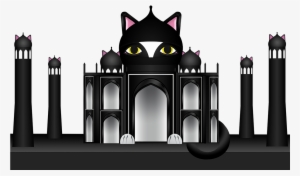 While Visiting The Taj Mahal, Like Many A Cat, Ninjacat - Black Cat