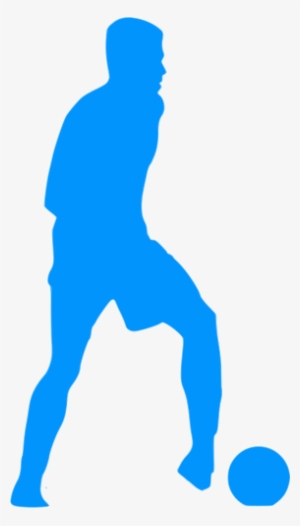 Football Player Blue Silhouette Clip Art Public Domain - Football Blue Silhouette Png