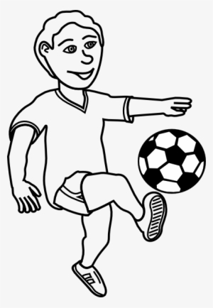Footballer Clipart Football Line - Soccer Ball Clip Art