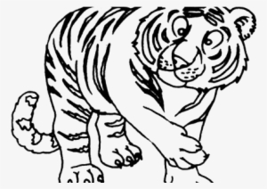 Jpg Black And White Hindu Drawing Tiger - 老虎 卡通