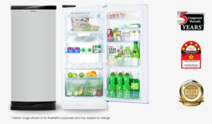 Toshiba 1 Door Fridge [gr-s157 Sbk] - Toshiba Single Door Fridge