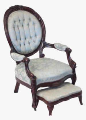 Victorian Chair Fauteuil With Ottoman - Fauteuil