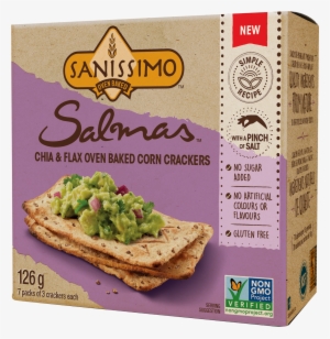 Sanissimo® Salmas™ Chia And Flax Oven Baked Crackers - Sanissimo Salmas Chia